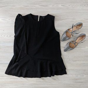 XL Ann Taylor Ruffle Sleeveless Blouse